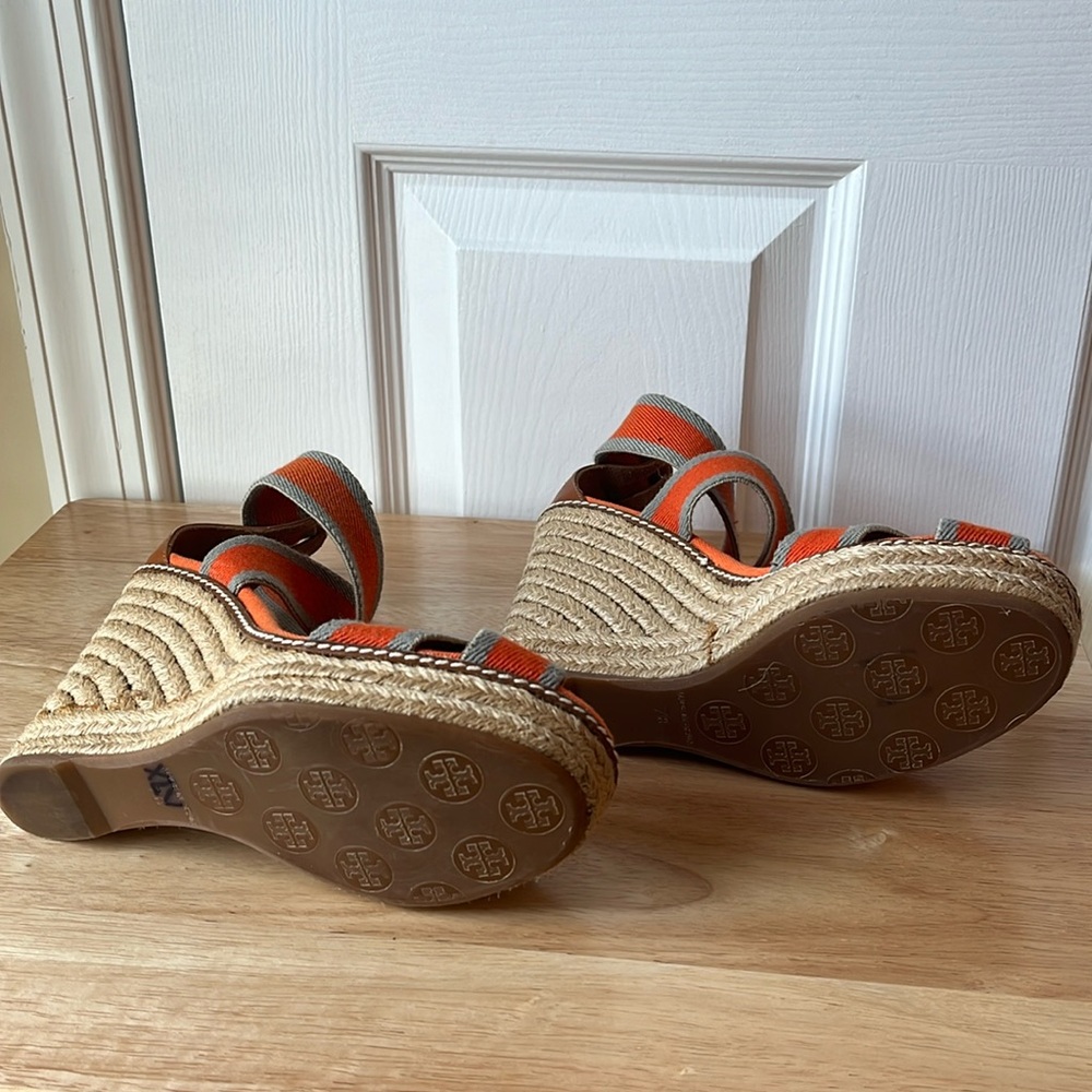 Tory Burch Tri-Color Fabric Adonis Espadrille Wed… - image 6